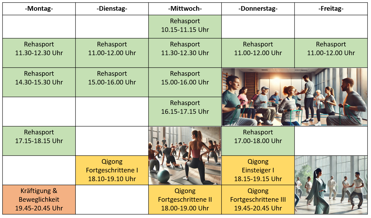 Aktueller Kursplan